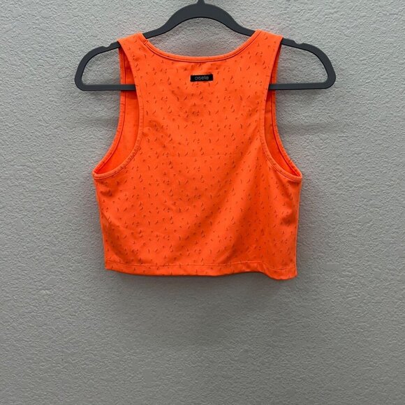 Oiselle Orange Bird All Over Print Sleeveless Tank Crop Top Shirt Womens size 8 - Picture 5 of 5